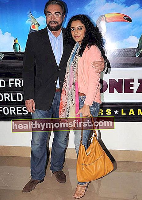Kabir Bedi dan Parveen Dusanj di pemutaran perdana 'Rock Of Ages' pada tahun 2012