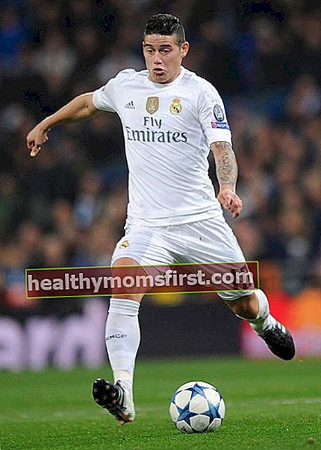 James Rodriguez dalam pertandingan antara Real Madrid dan Malmo FF di Santiago Bernabeu pada 8 Desember 2015