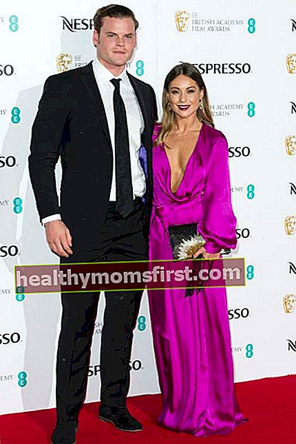 Louise Thompson dan Ryan William Libbey di Partai Nominasi Penghargaan Film Akademi Inggris pada Februari 2017