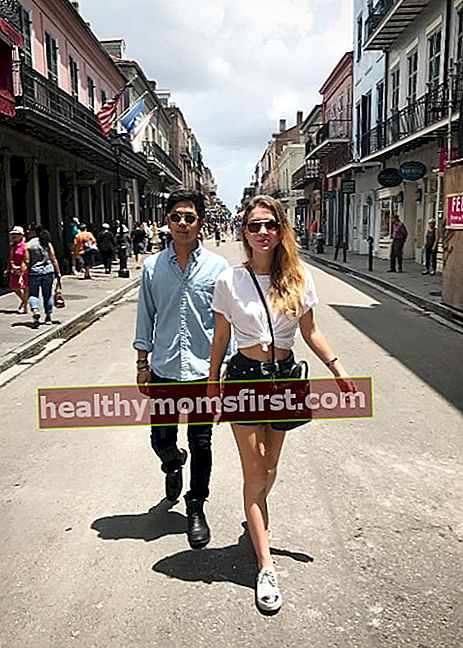 Nathalia Ramos dan Derek An terlihat saat berjalan-jalan di French Quarter di New Orleans, Louisiana, Amerika Serikat pada Mei 2017