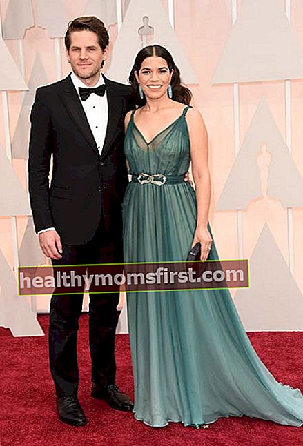 America Ferrera bersama suaminya Ryan Williams di Penghargaan Akademi Tahunan ke-87 pada Februari 2015