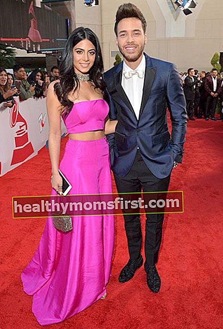 Emeraude Toubia dan pacarnya Pangeran Royce di Latin Grammy Awards pada 19 November 2015