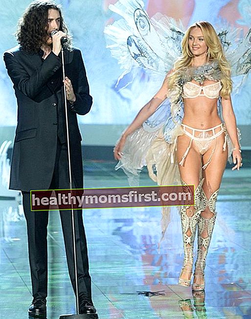 Hozier dan VS angel Candice Swanepoel di 2014 Victoria's Secret Fashion Show.