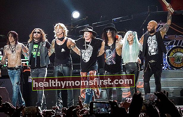 Anggota band Guns N 'Roses seperti yang terlihat pada tahun 2016
