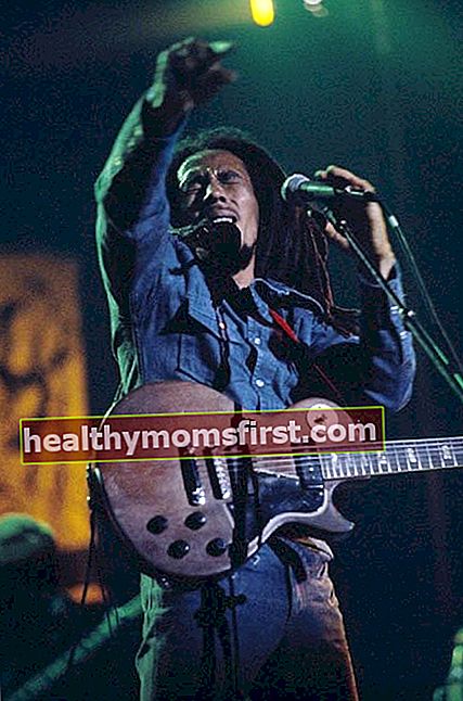 1977 년 출애굽기 투어 중 벨기에 브뤼셀의 Forest National에서 공연중인 Bob Marley