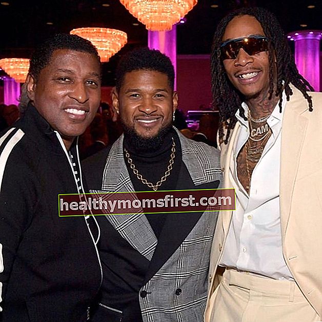 Babyface seperti yang terlihat dalam foto yang diambil dengan sesama artis musik Usher dan Wiz Khalifa pada Januari 2020