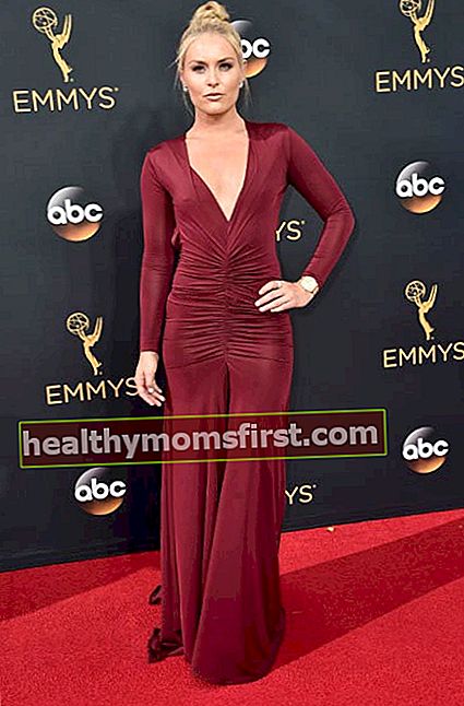 Lindsey Vonn di Penghargaan Emmy Primetime Tahunan ke-68 pada bulan September 2016