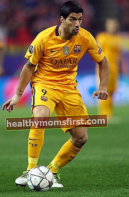 Luis Suarez saat pertandingan Leg Kedua Perempat Final Liga Champions UEFA antara Atletico Madrid dan FC Barcelona pada 13 April 2016