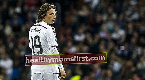 Luka Modric, gelandang Real Madrid, pada pertandingan pertamanya setelah mengalami cedera