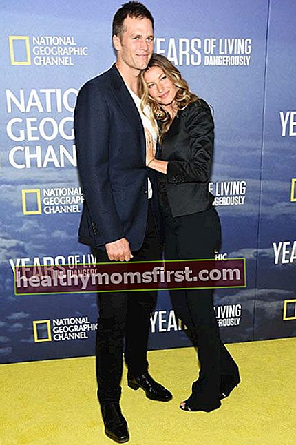 Tom Brady bersama isteri Gisele Bundchen pada siri perdana National Geographic's Years of Living Dangerously di NYC pada bulan September 2016