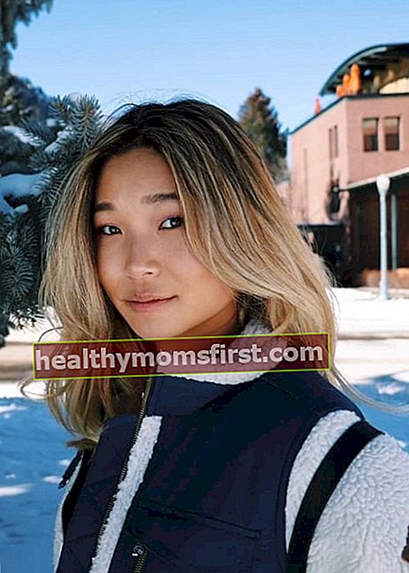 Chloe Kim di Aspen, Colorado pada Januari 2018