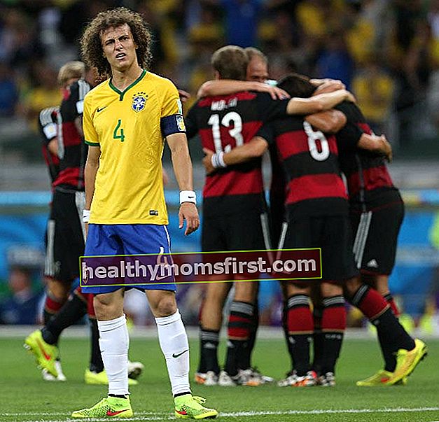 ダビドルイスの困惑した表情ドイツが2014年ワールドカップ準決勝で別のゴールを決めました