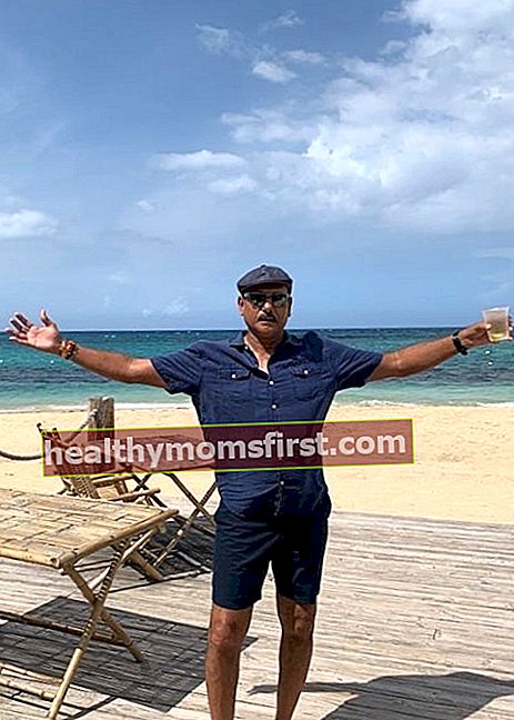 Ravi Shastri seperti yang terlihat dalam foto yang diambil di Jamaika pada September 2019