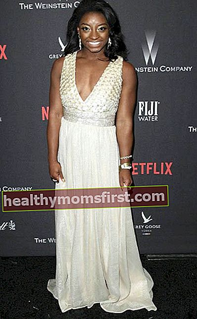 Simone Biles di The Weinstein Company dan Netflix Golden Globe Party pada Januari 2017