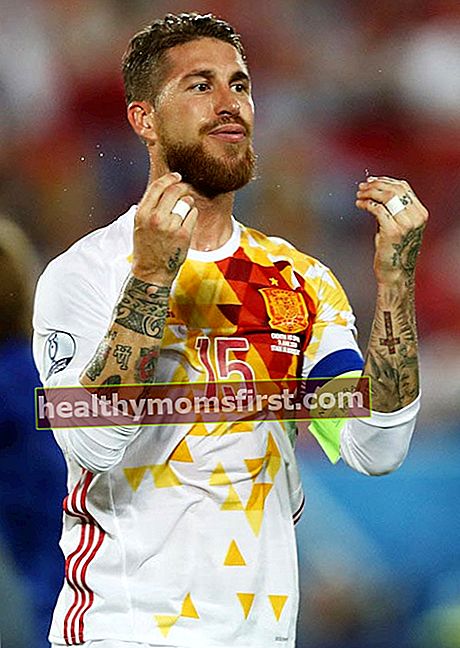 Sergio Ramos saat pertandingan Grup D UEFA Euro 2016 antara Spanyol dan Kroasia pada 21 Juni 2016