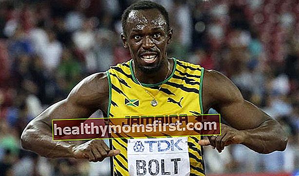 Usain Bolt berlari