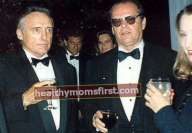 Jack Nicholson (Kanan) dan Dennis Hopper seperti yang terlihat pada Maret 1990