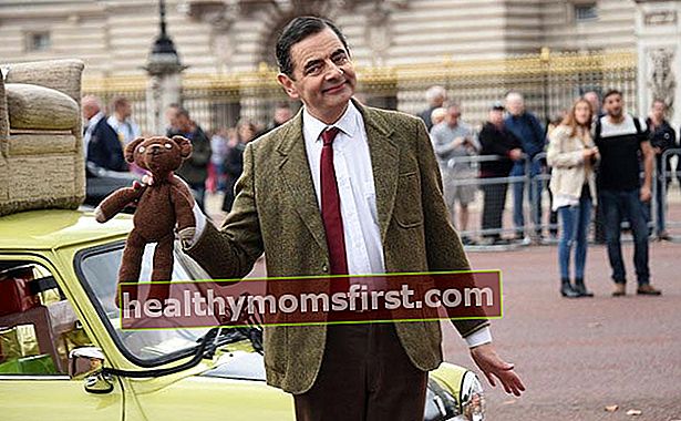 Rowan Atkinson selama perayaan 25 tahun perilisan resmi acara komedi Mr. Bean pada 4 September 2015 di London