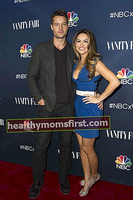 Justin Hartley dan Chrishell Stause di NBC dan Vanity Fair Toast pada November 2016