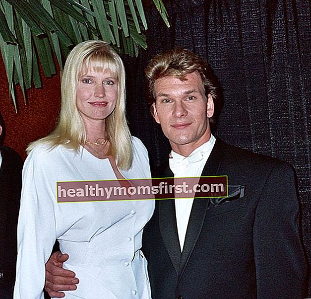 Patrick Swayze seperti yang terlihat bersama istrinya Lisa Niemi pada tahun 1990
