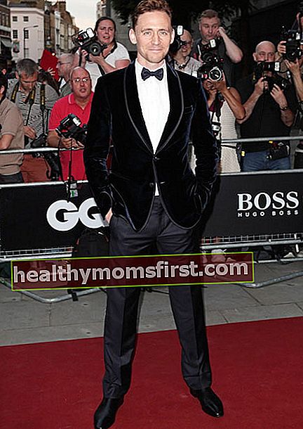 Tom Hiddleston selama Golden Globes 2014