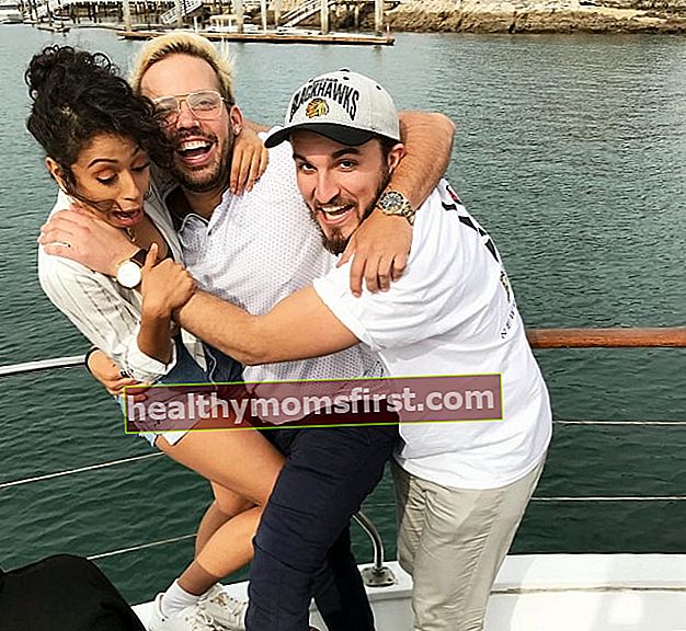 Heath Hussar bersama Liza Koshy (Kiri) dan Zane Hijazi (Kanan) pada April 2018