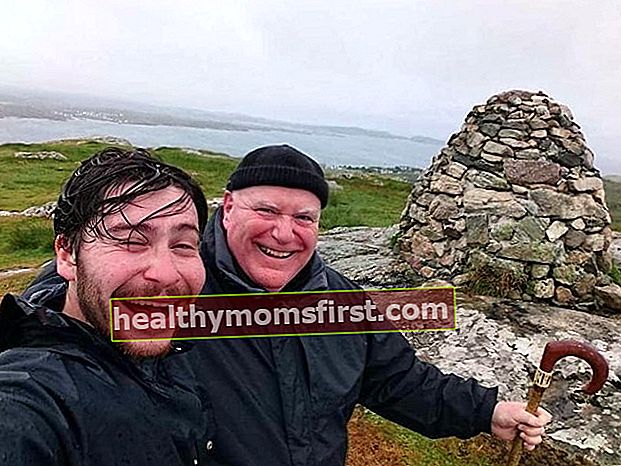 Daniel Portman dalam selfie dengan ayahnya di Isle of Iona, Skotlandia pada Oktober 2016