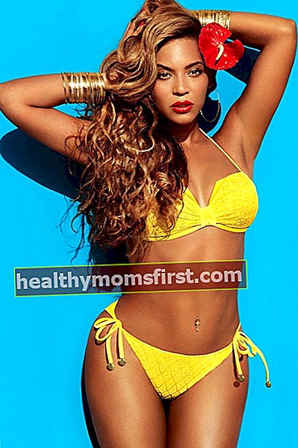 Beyonce Knowles memaparkan majalah H&M bikini 2013