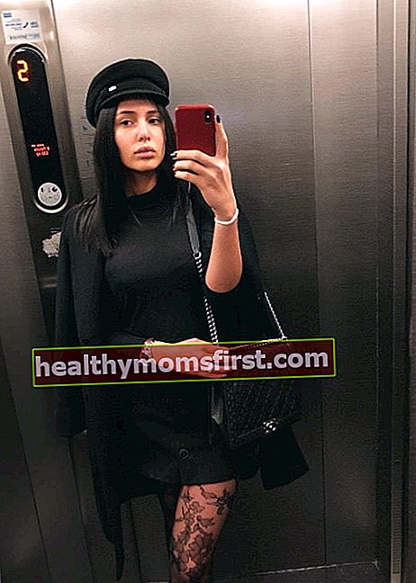 Anastasija Ražnatović menikmati pakaian serba hitam pada hari Sabtu di bulan Februari 2018