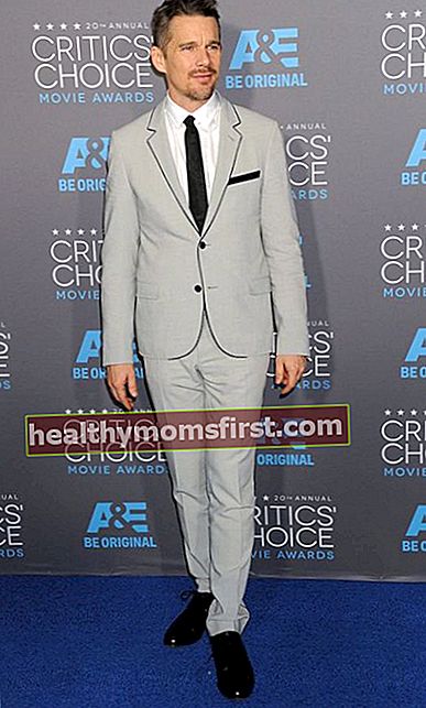 Ethan Hawke terlihat gagah dengan setelan abu-abu di Critics Choice Awards 2015