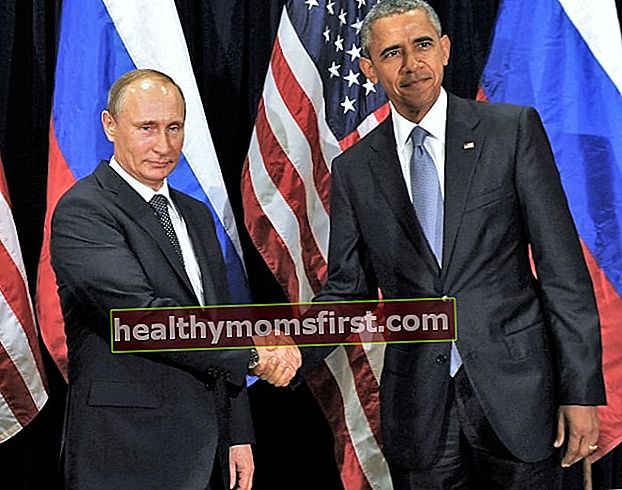 Presiden Vladimir Putin (Kiri) dan Presiden Amerika Serikat Barack Obama saat mereka mengadakan pertemuan bilateral di sela-sela Sidang Umum PBB pada September 2015