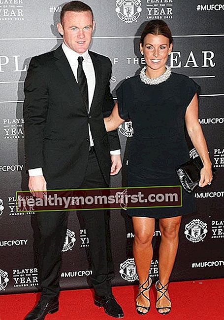 Coleen Rooney dan suaminya Wayne Rooney Manchester United Player of the Year penghargaan Mei 2016