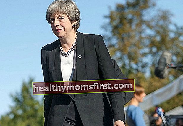 Theresa May seperti yang terlihat pada September 2017