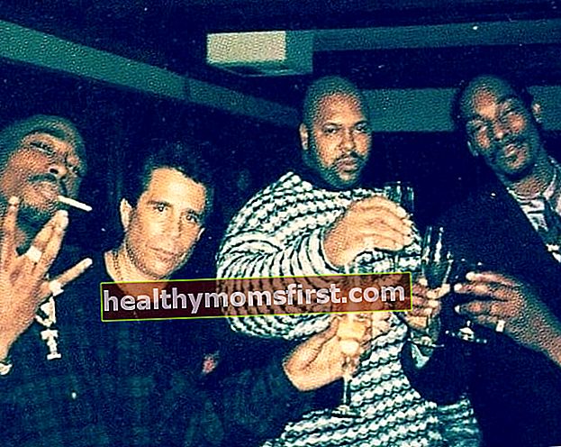 Dari kiri ke kanan - Tupac Shakur, David Kenner, Suge Knight, Snoop Dogg