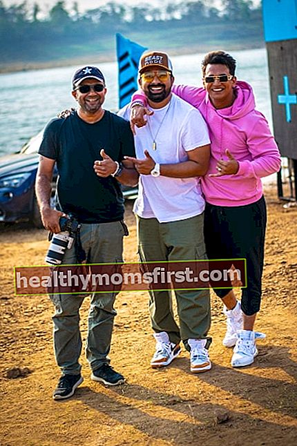 Rannvijay Singh bersama dengan Pangeran Narula dan Ashish Parmar di lokasi syuting MTV Roadies seperti yang terlihat di 2018-min