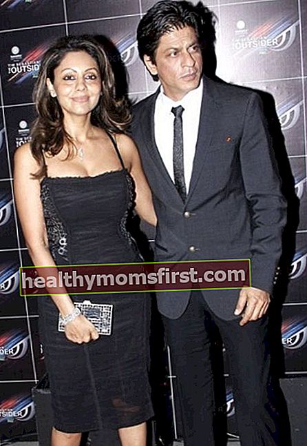 Gauri Khan seperti yang terlihat dengan suaminya Shahrukh Khan