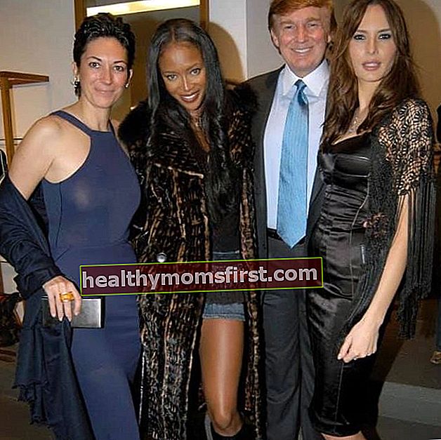 (Dari kiri ke kanan) Ghislaine Maxwell, Naomi Campbell, Donald Trump, dan Melania Trump