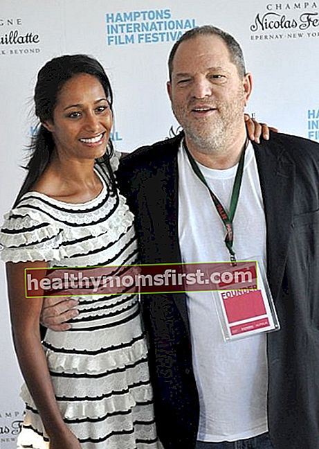 Harvey Weinstein dengan Rula Jabreal selama Festival Film Internasional Hamptons Tahunan ke-18 pada bulan Oktober 2010