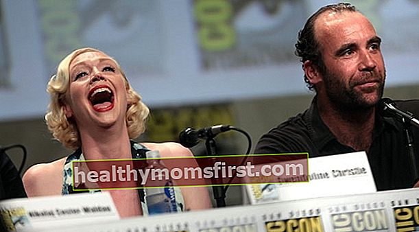 Rory McCann dengan Gwendoline Christie di San Diego Comic-Con International untuk 'Game of Thrones' pada Juli 2014