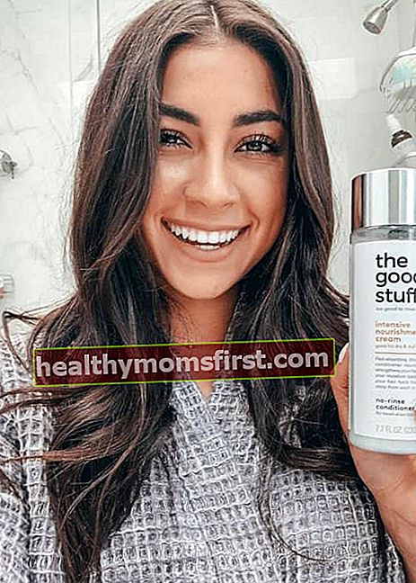 Jeanine Amapola mempromosikan The Good Stuff Hair dalam sebuah postingan Instagram pada April 2019